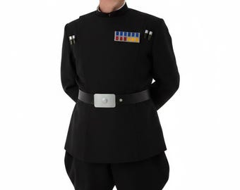 Star Wars Imperial Offizier Schwarze Uniform | Imperial Navy Kommandant Kostüm | Schwarze Tunika & Jodhpur Hose | 501st Legion Cosplay Set