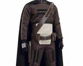 Mandalorian Braun Fliegeranzug Kostüm | Din Djarin Cosplay | Star Wars inspirierte Kopfgeldjäger Rüstung Outfit