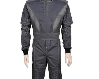 Traje de vuelo de cazarrecompensas de Star Wars Mandalorian con chaleco / Conjunto de disfraz de cosplay de 3 piezas