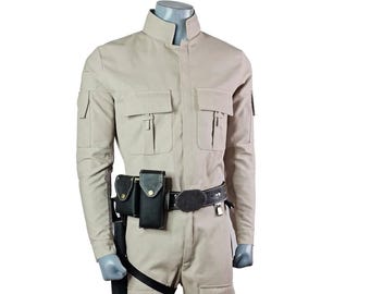 Luke Skywalker Bespin inspiriertes Kostüm | Star Wars Cosplay Outfit mit Ledergürtel