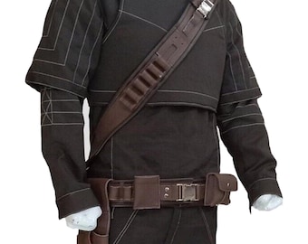 Mandalorian Braun Fliegeranzug Kostüm | Din Djarin Cosplay | Star Wars inspirierte Kopfgeldjäger Rüstung Outfit