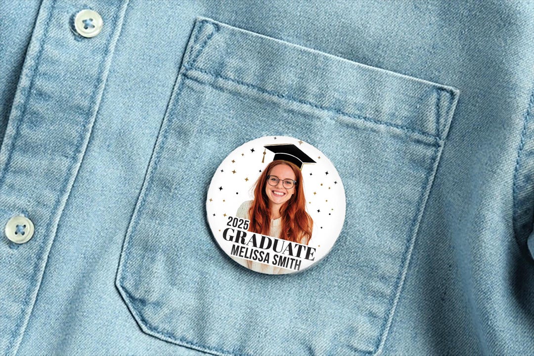Custom 2.25" Graduation Pins | Personalized Senior Gifts | Grad Party ...