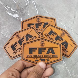 Custom Leather Patches, Laser Engraved Leather Patches, Leather Patches, Company Logo Patch, Heat Transfer Iron on