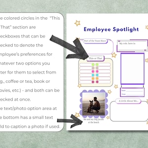 Spotlight Sign Pdf Employee Spotlight Fillable PDF Template: Staff Recognition, Team ...