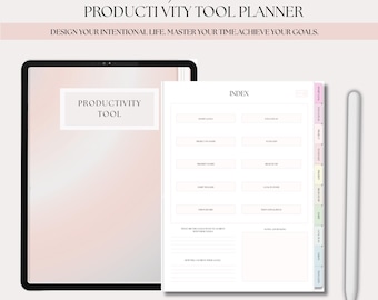 Productivity Planner & Digital Goal Tracker – SMART Goals, Habit Tracker, To-Do Lists (PDF)