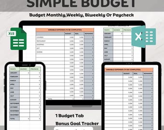 Budget Planner Google Sheets Monthly Budget Spreadsheet Excel Weekly Paycheck Budget Template Biweekly Budgeting by Paycheck Expense Tracker