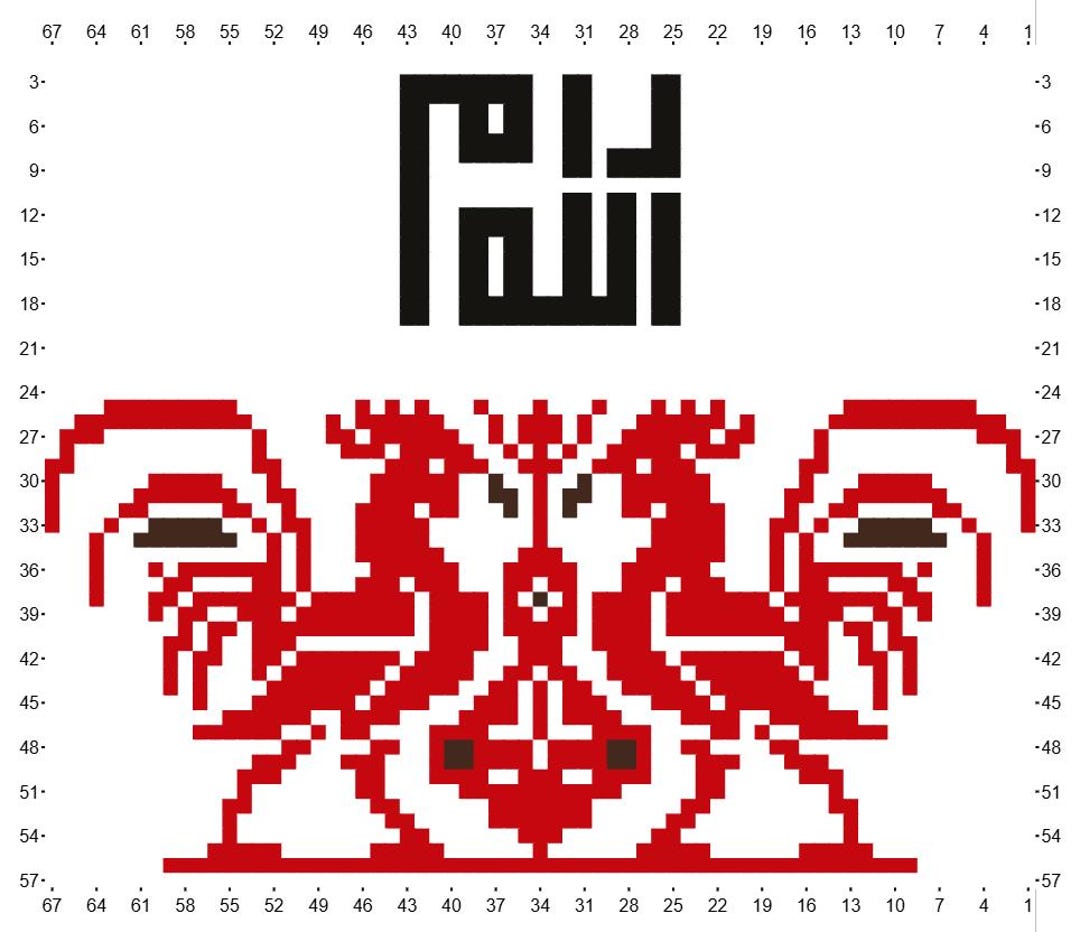 Cross Stitch Pattern for Al Deek the Rooster Palestinian Embroidery ...