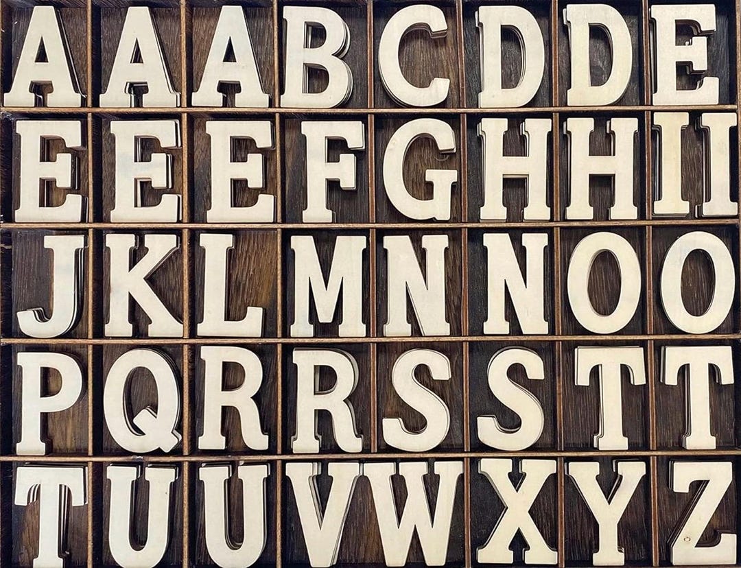Wood Alphabet Letters for Crafts 2 Inch - Etsy