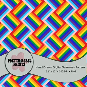 Gay Pride Monat Regenbogen Fraktal wiederholen nahtlose Muster 300 DPI Instant Download Vinyl Sublimation Oberfläche Stoffdesign Leinwand politische