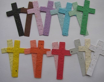 25 Seed Paper Crosses