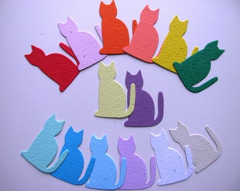 24 Seed Paper Cats