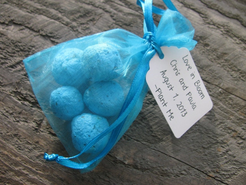 50 Seed Bomb Favors WITH Personalized Tag Etsy