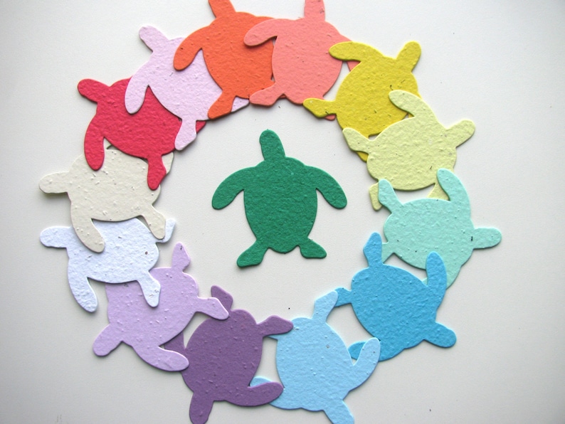 24 Seed Paper Sea Turtles image 1