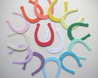 24 Seed Paper Horseshoes