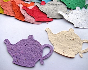 24 Seed Paper Teapots