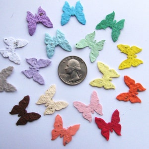 100 Plantable confetti BUTTERFLIES choose from 16 colors Wildflower blend image 3