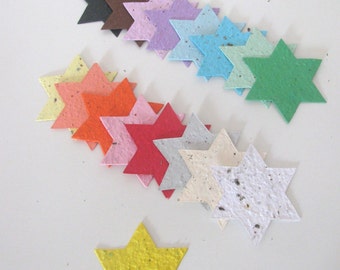 24 Seed Paper Stars of David