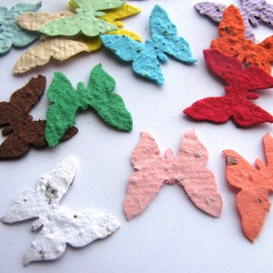 100 Plantable confetti BUTTERFLIES choose from 16 colors Wildflower blend image 1