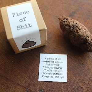 Piece of Sh*t- Boxed Gag Gift- Fake Plantable Poop- White Elephant ...