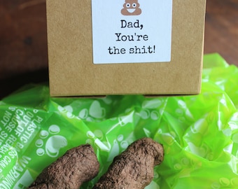 Dad, you're the sh*t-  boxed gag gift- plantable fake dog poop- wildflower seeds