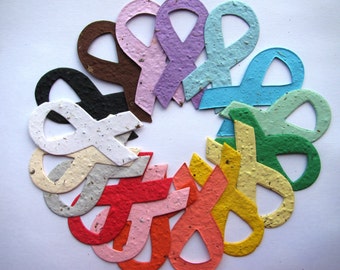 24 Seed Paper Awareness Ribbons