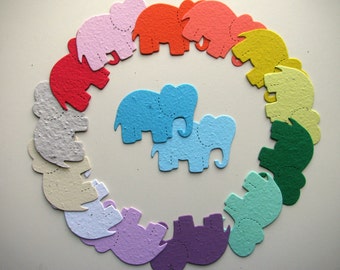 24 Seed Paper Baby Elephants