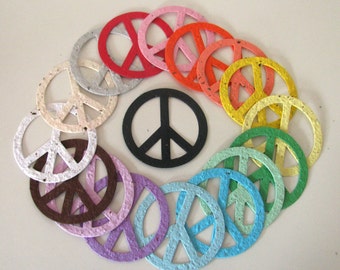 24 Seed Paper Peace Signs