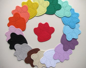 24 Seed Paper Paw Prints