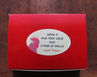 Grow a One Foot Cock and A Pair of Balls- Gag gift, garden gift, father's day, for him
