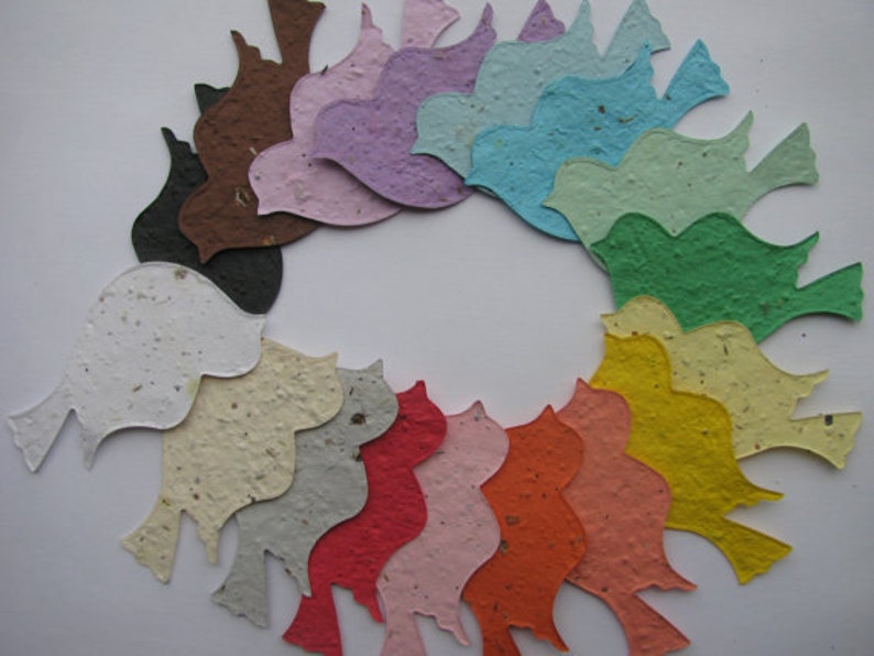 25 Seed Paper Doves