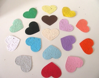 24 Seed Paper Hearts