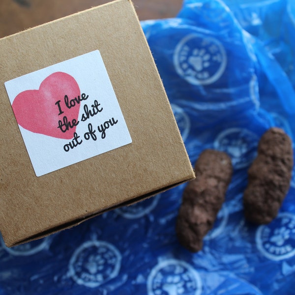 I love the Sh*t out of you- boxed gag gift- plantable fake dog poop- wildflower seeds