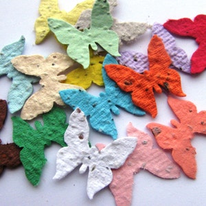 100 Plantable confetti BUTTERFLIES choose from 16 colors Wildflower blend image 2