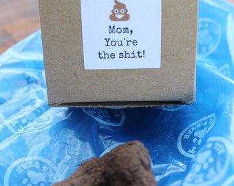 Mom, you're the sh*t-  boxed gag gift- plantable fake dog poop- wildflower seeds