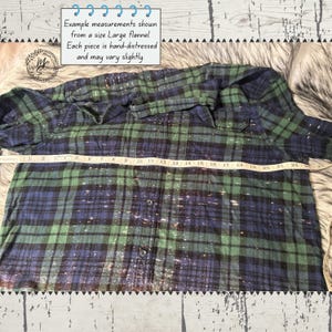 Custom Bleached Distressed Flannel Shirt: Unisex Vintage Style, Personalized Back image 10