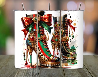 Juneteenth Cowgirl Tumbler Wrap: Boots on the Ground PNG (Digital Download)