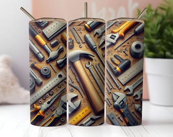 Tools Tumbler Wrap: 20oz Skinny Tumbler Sublimation Design (Digital Download)
