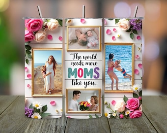 Tumbler Wrap Moederdag: sjabloon voor foto toevoegen, 20 oz skinny sublimatie (png)