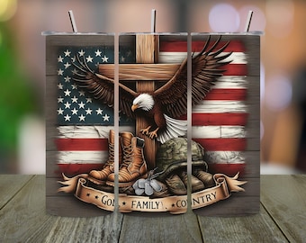 Patriotic Tumbler Wrap: 1776 American Flag Sublimation Design (Digital Download)
