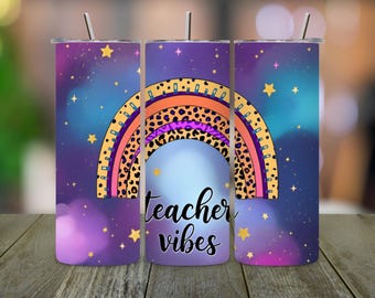 Teacher Tumbler Wrap Design: 20oz Teacher Life PNG (Digital Download)