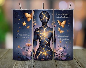 Mental Health Tumbler Wrap: Self Love Affirmations (Digital Download)