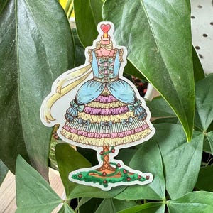 Lolita Dress Clear Vinyl Sticker| Waterproof, Kawaii Sticker | Water bottle, Decor Sticker.