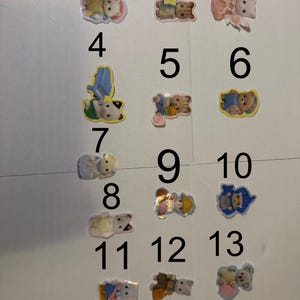 Calico critter stickers