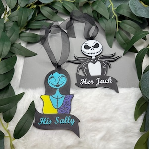 Jack and Sally Inspired Ornaments