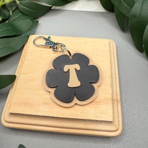 Initial Flower Keychain/Bag Charm