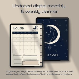 Celestial Digital Planner, Undated, Aesthetic Study, Goal Planner, Undated Digital Planner, Digital Calendar, iPad Planner, Digital Calendar