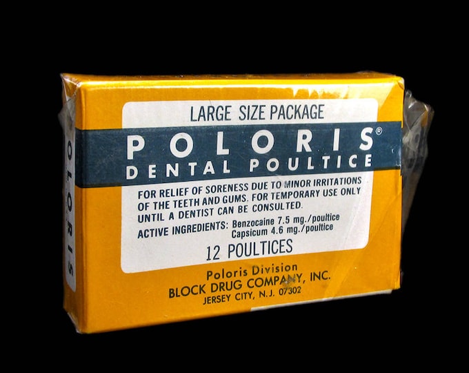 Vintage Antique Dental Poultice Poloris by Block Drug Company Vintage