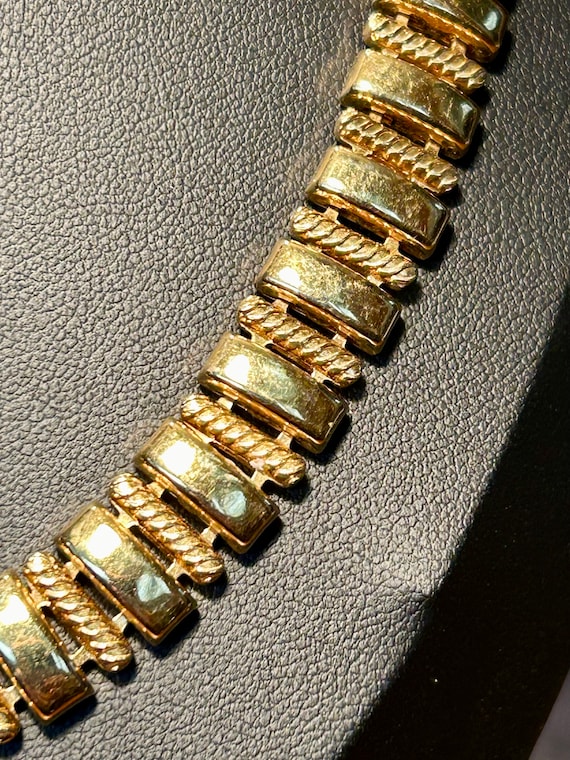 Vintage Napier Necklace Gold Tone Link Retro Fash… - image 3