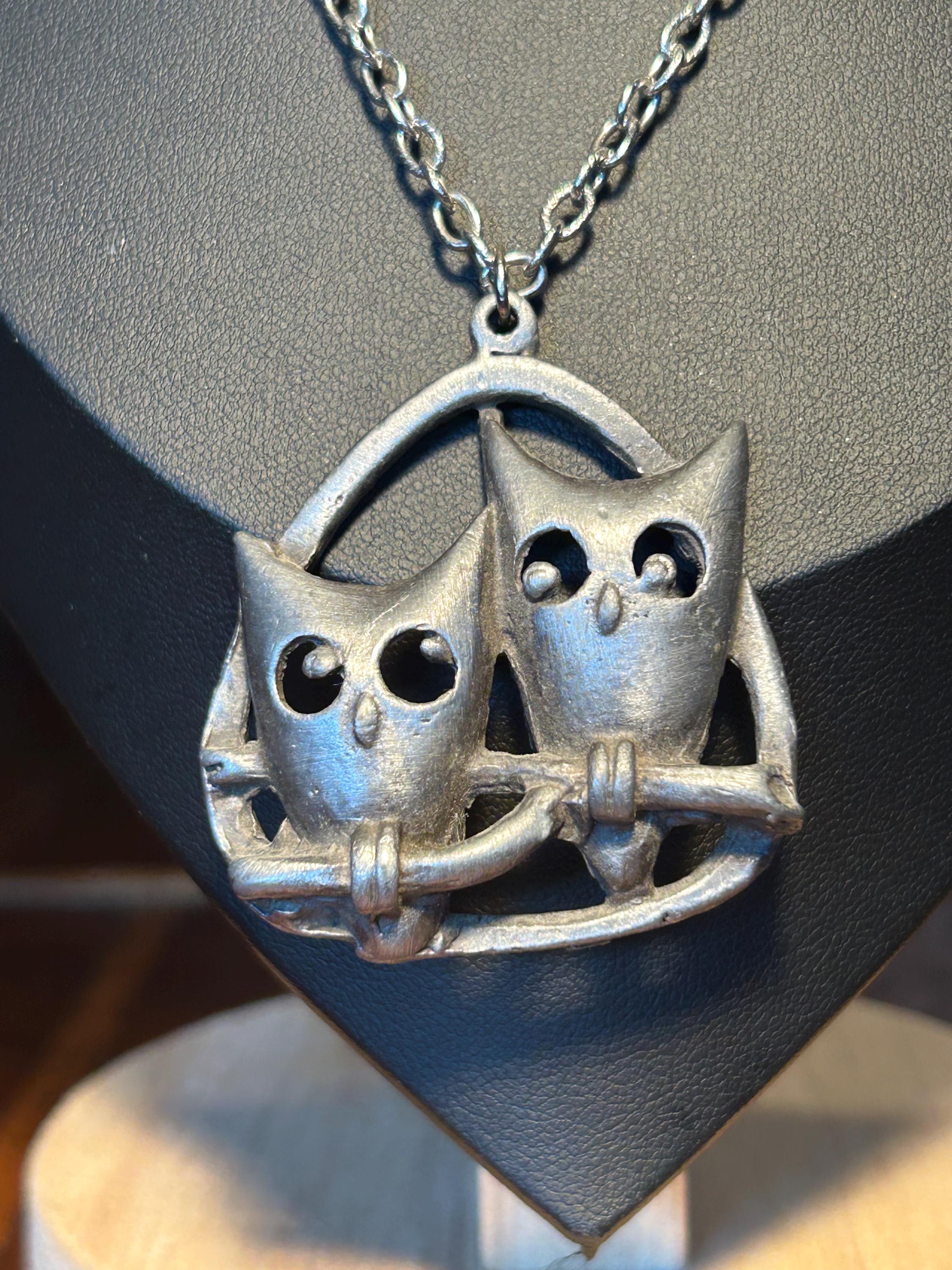70s Pewter Necklace - Etsy