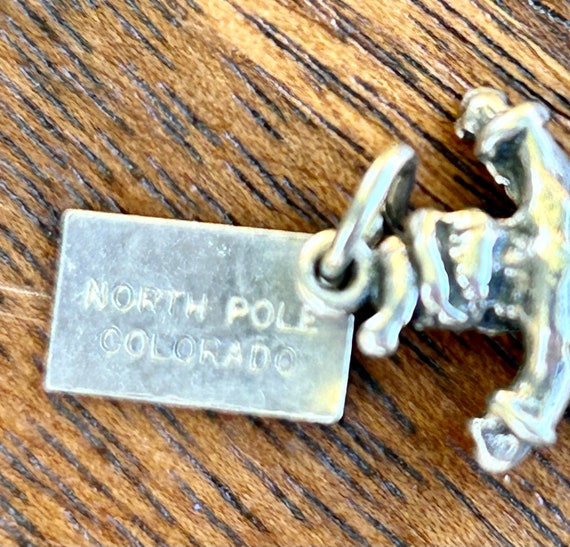 Vintage Bell Sterling Silver Santa Charm North Po… - image 7